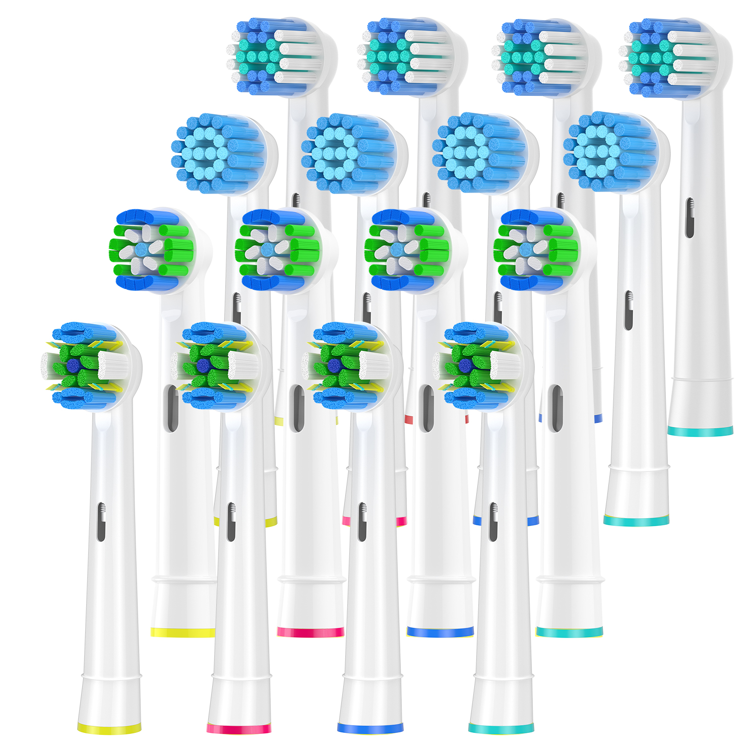 Teeth Whitening Machine Professional - 16Pack toothbrush Head Compatible with Braun