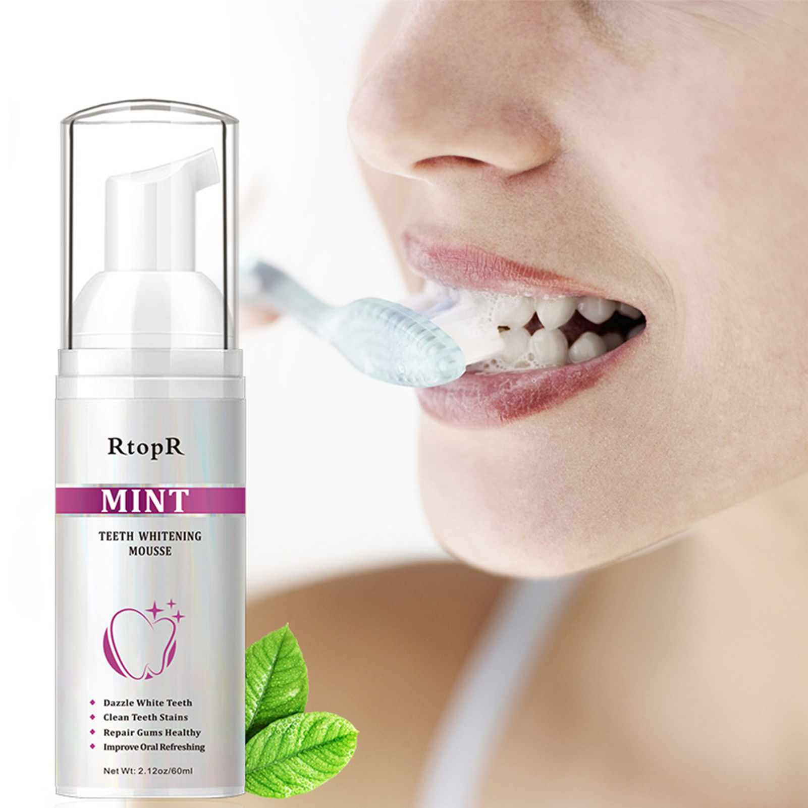 Teeth Whitening Mousse Mint Fo - огляд і ціна Teeth Whitening Baking Soda
