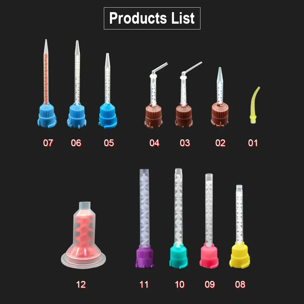 100Pcs/pack Dental Mixing Nozz - огляд і ціна Teeth Whitening Gel Syringes
