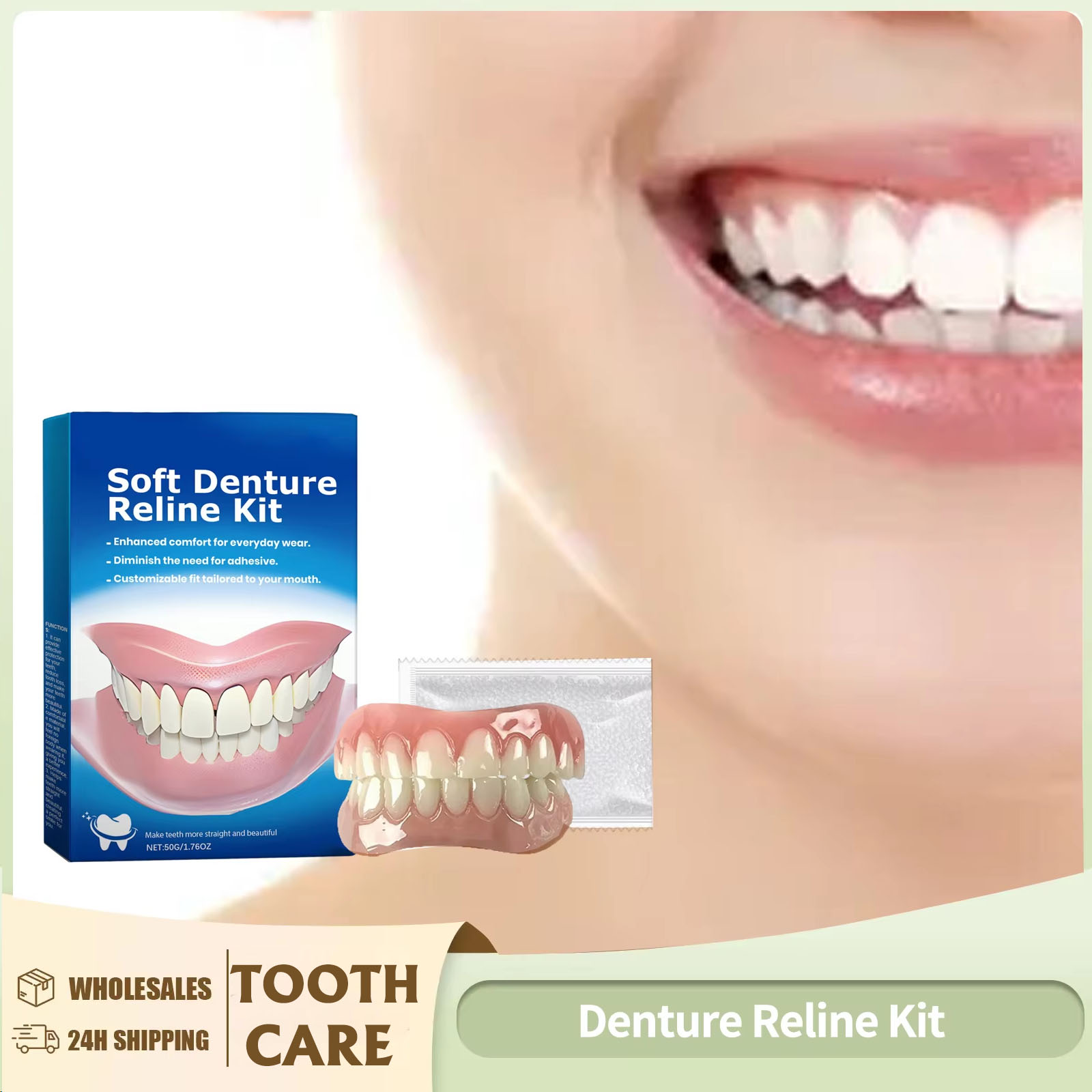Denture Reline Kit Silicone Li - огляд і ціна Teeth Whitening With Braces