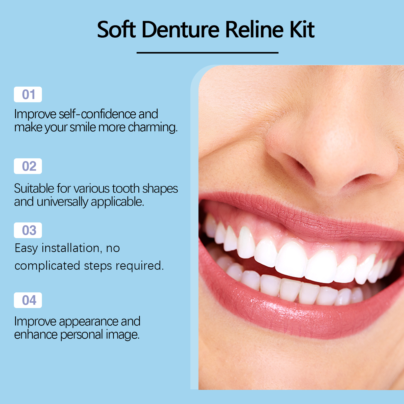 Denture Reline Kit Silicone Li - огляд і ціна Teeth Whitening With Braces