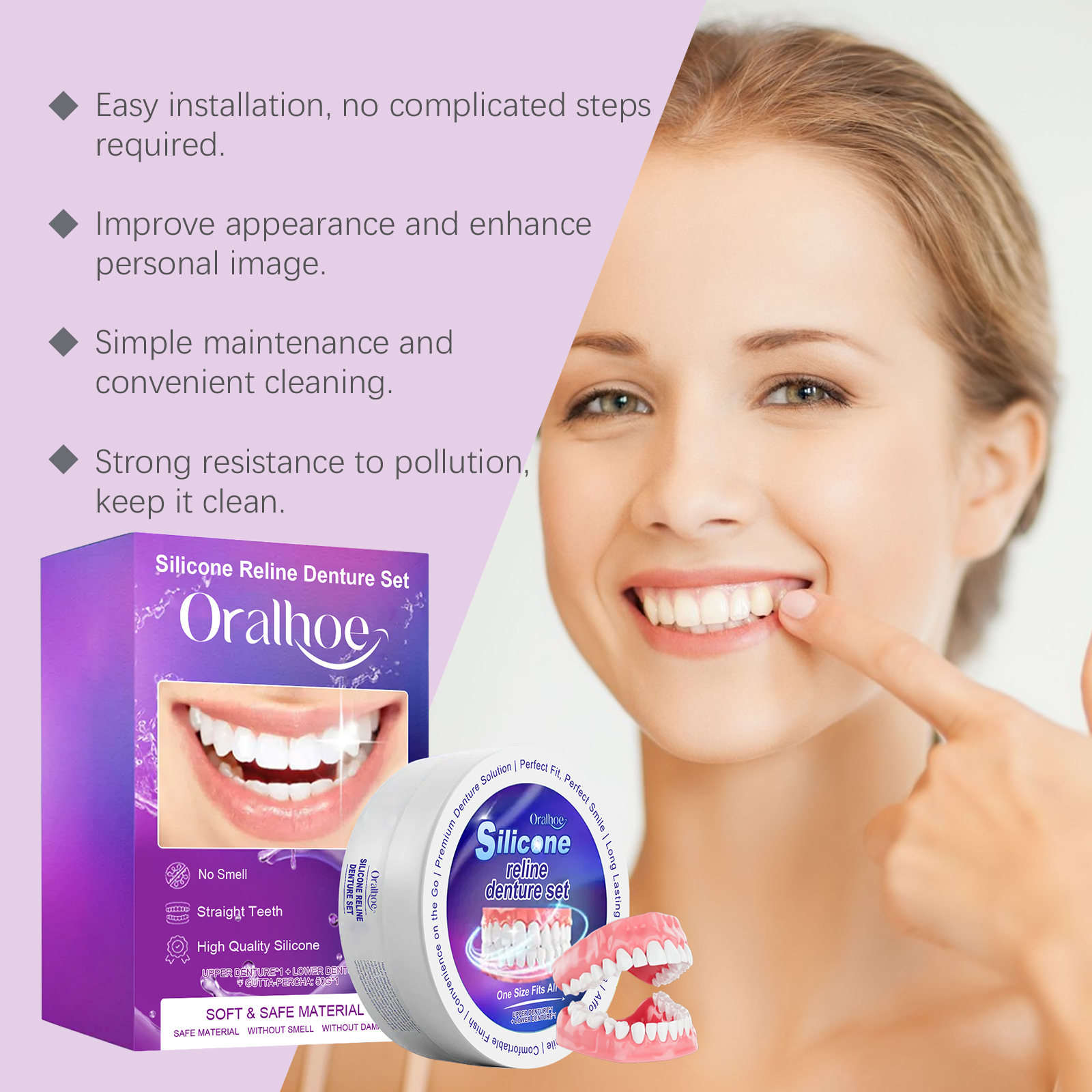 Silicone Denture Set Fit Tempo - огляд і ціна Teeth Whitening With Braces
