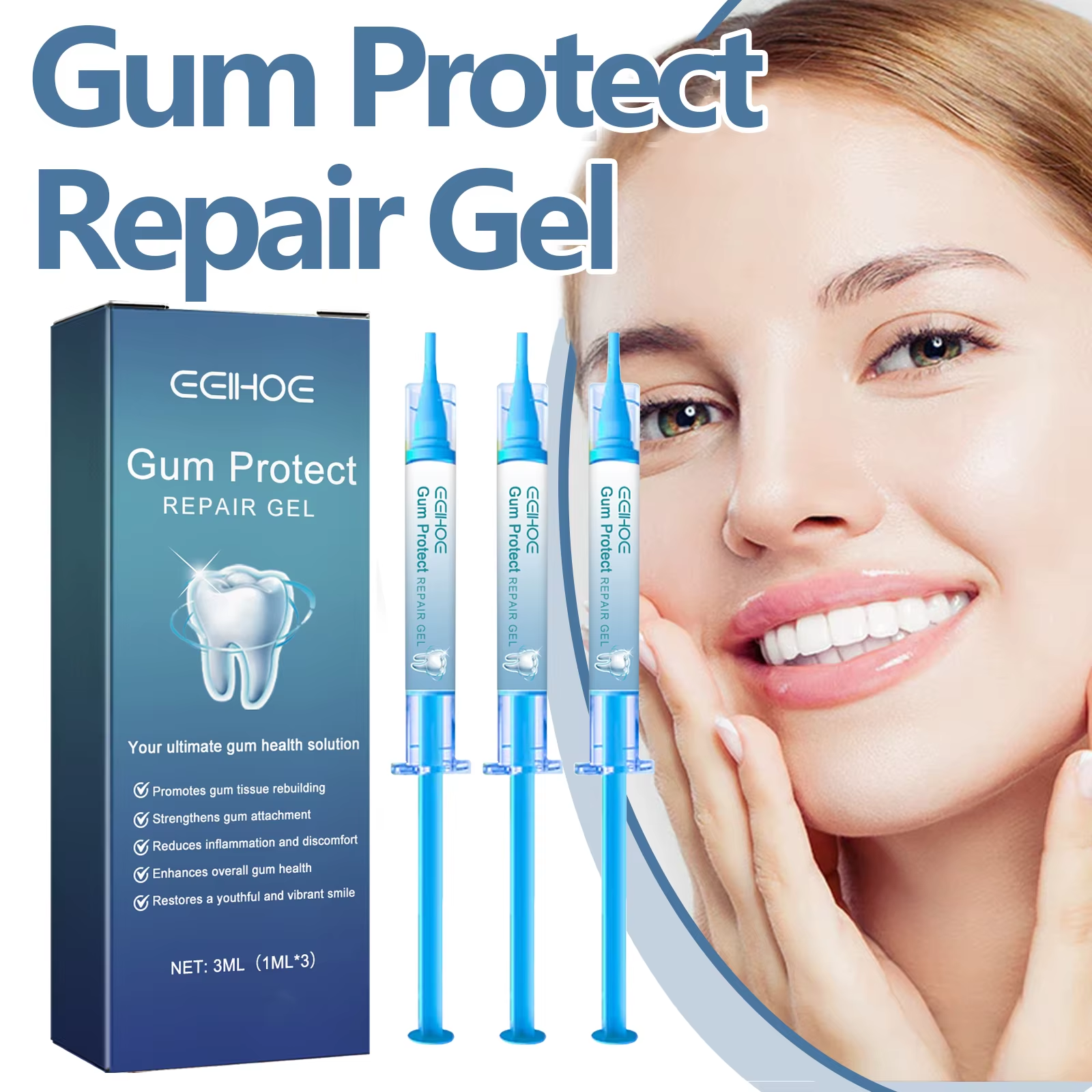 Gum Repair Gel,Dual Herbal Def - огляд і ціна Teeth Whitening Uv Kit