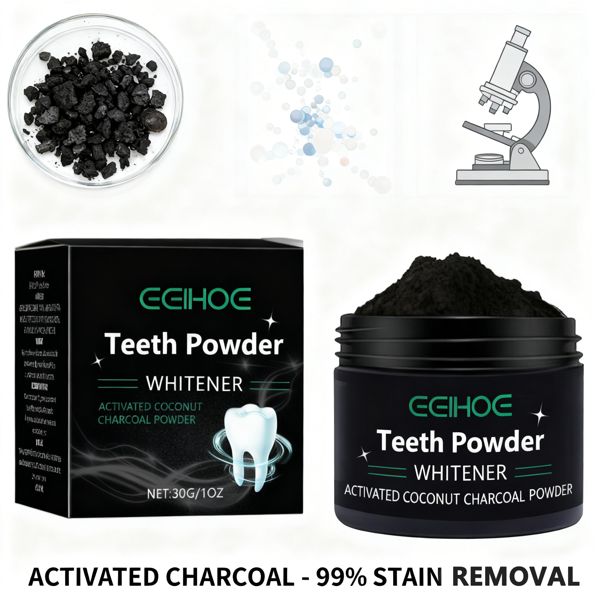 Natural Teeth Whitening Powder - огляд і ціна Teeth Whitening Baking Soda