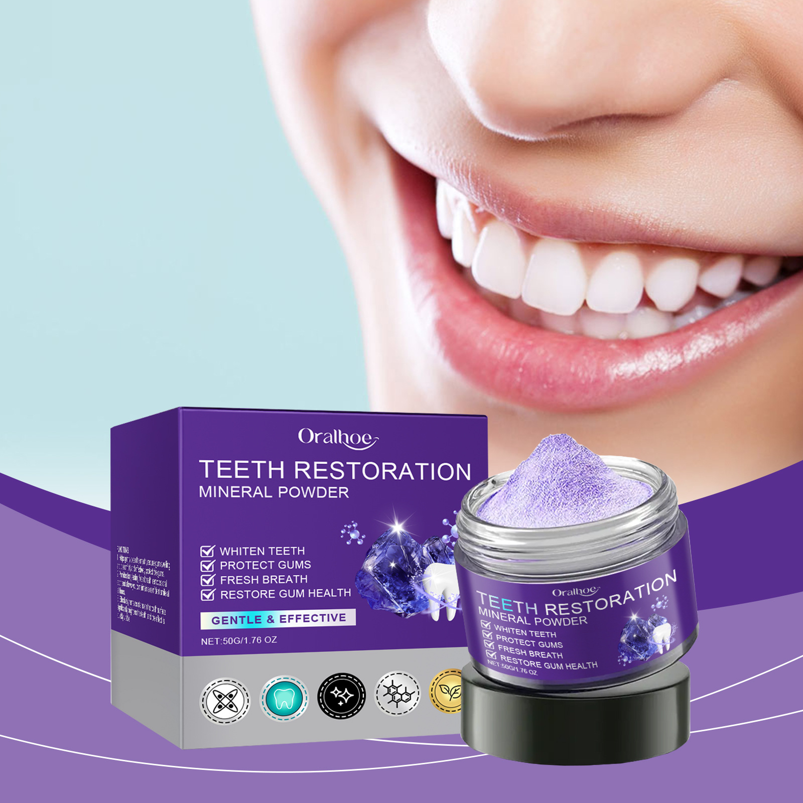 Teeth Restoration Mineral Powd - огляд і ціна Teeth Whitening App