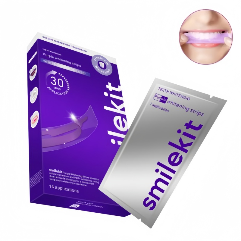 14 Pairs Purple Dental Strips  - огляд і ціна Teeth Whitening Gel Pen