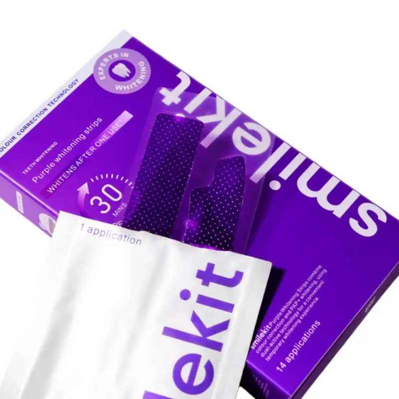 14 Pairs Purple Dental Strips  - огляд і ціна Teeth Whitening Gel Pen