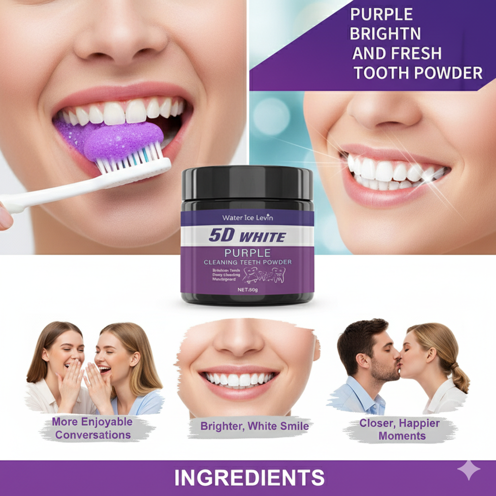 Purple Teeth Whitening Powder  - огляд і ціна Teeth Whitening Filter