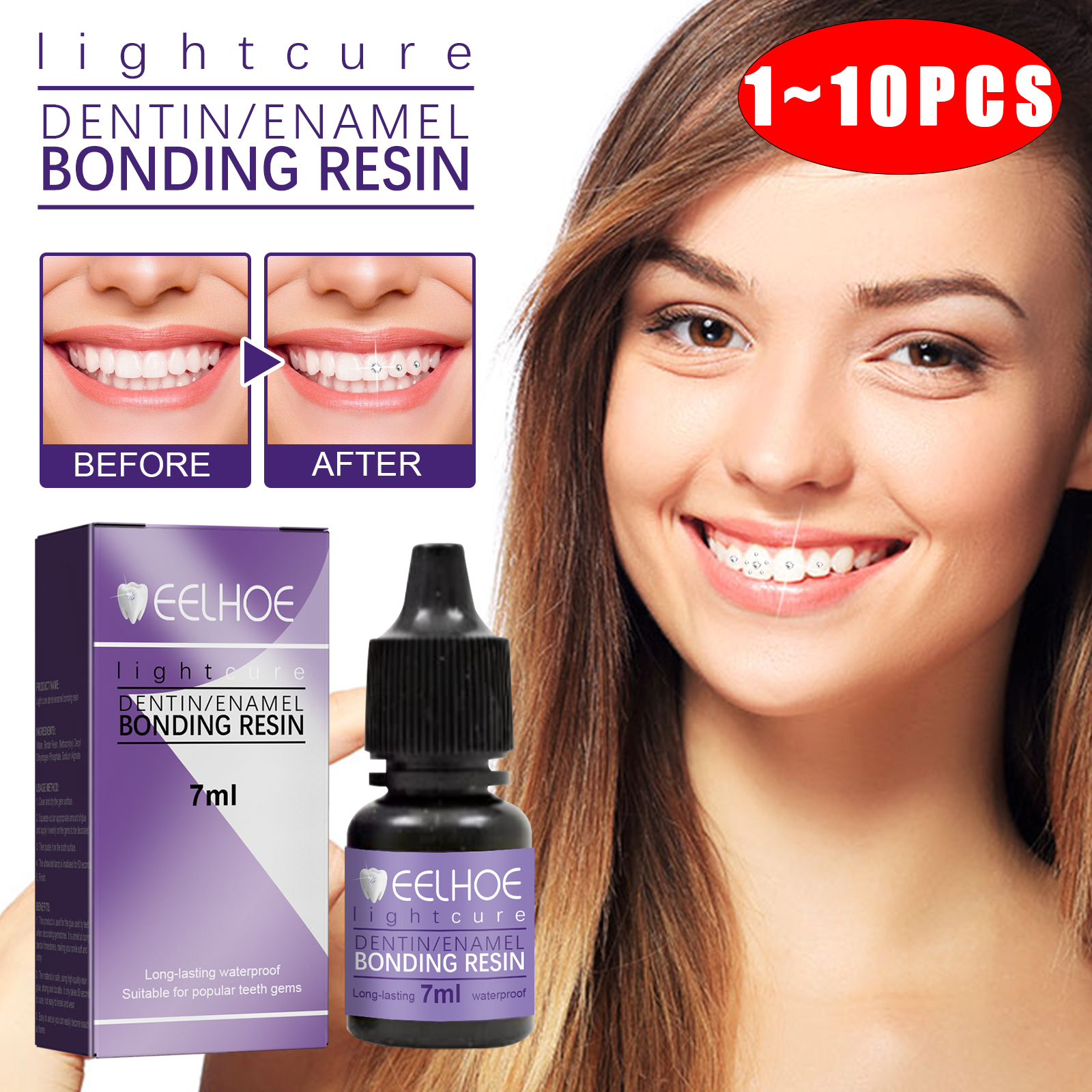 Tooth Gem Glue Dental Adhesive - огляд і ціна Teeth Whitening Uv Kit