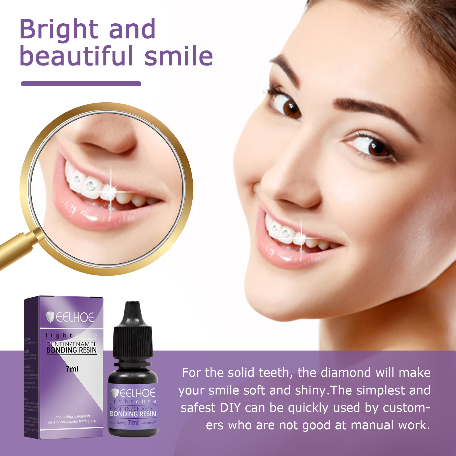 Tooth Gem Glue Dental Adhesive - огляд і ціна Teeth Whitening Uv Kit