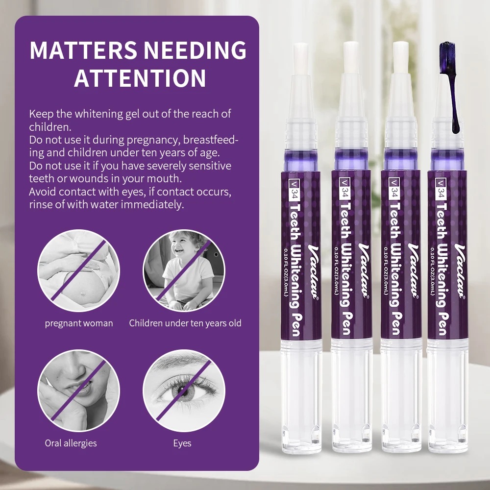 Vaclav V34 Purple teeth whiten - огляд і ціна Teeth Whitening Gel Pen