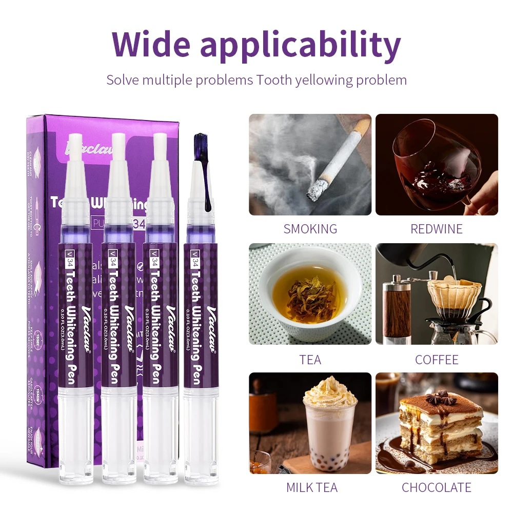 Vaclav V34 Purple teeth whiten - огляд і ціна Teeth Whitening Gel Pen