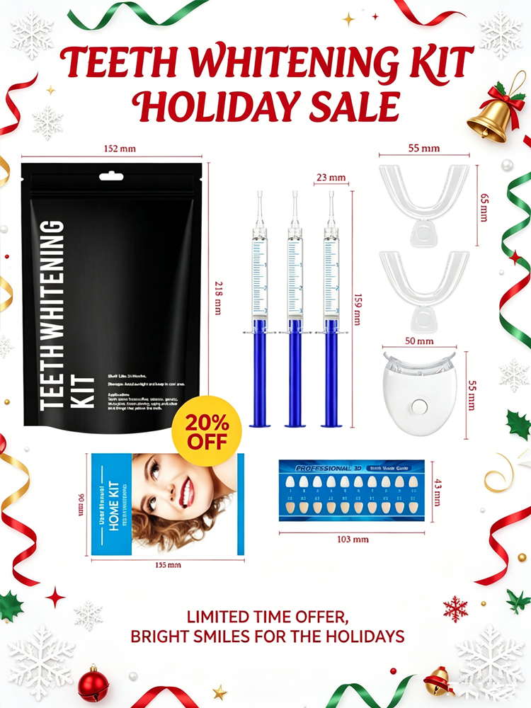 Glorysmile Teeth Kit - LED Lig - огляд і ціна Teeth Whitening Gel Syringes